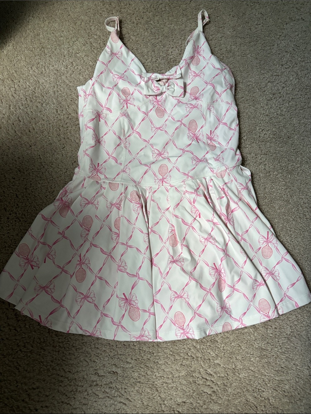 Loveshackfancy White & Pink Tennis dress small